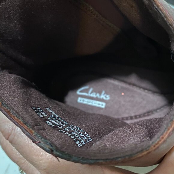 Clarks Christine Club Ankle Booties Womens Size 10 N Cognac - Picture 6 of 7